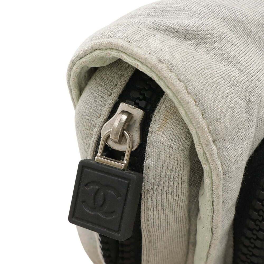 CHANEL Gray Logo Pouch - Picture 6 of 10